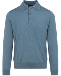 Brioni - Long-Sleeve Polo Knitted Sweater - Lyst