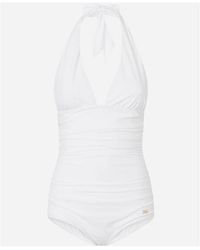 Dolce & Gabbana - Dg Plaque One-Piece Swimsuit - Lyst