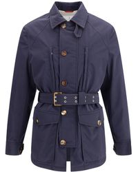 Brunello Cucinelli - Belt-Waist Shirt Jacket - Lyst