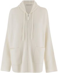 Allude - Zip-Up Hooded Sweater - Lyst