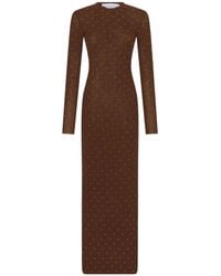 Rabanne - Embellished Long-Sleeved Maxi Dress - Lyst