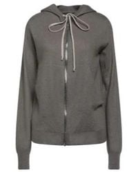 Rick Owens - Solid Color Hooded Cardigan - Lyst