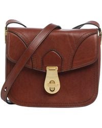 The Bridge - Mia Twist-Lock Leather Shoulder Bag - Lyst