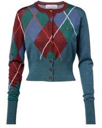 Vivienne Westwood - Argyle Wool And Cotton Cardigan - Lyst