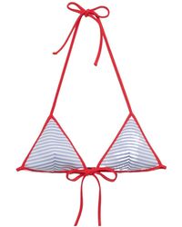 Prada - Interlock Jersey Bikini Top - Lyst