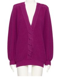 Valentino - V-Neck Long-Sleeved Knit Top - Lyst