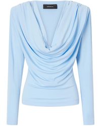 Wardrobe NYC - Draped Crepe-Jersey Top - Lyst