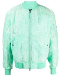 Stone Island - Mesh-Panel Bomber Jacket - Lyst