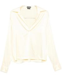 Tom Ford - V-Neck Long Sleeved Top - Lyst