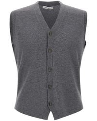 Kangra Cashmere - Kangra Buttoned Knit Vest - Lyst