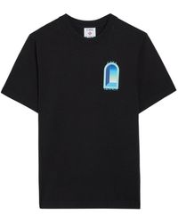 CASABLANCA - Printed T-Shirt With Patterns On Chest And Back - Lyst