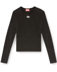 DIESEL - T-Uncutieslong-Ls-Od Oval D Logo T-Shirt - Lyst
