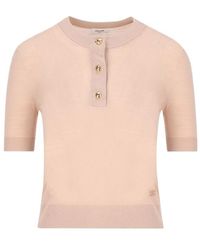 Celine - Short-Sleeved Knitted Pullover - Lyst