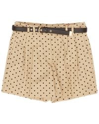 Max Mara - Studio Novella Polka Dot Printed Shorts - Lyst