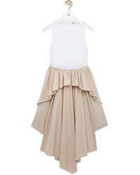 Loewe - Asymmetric Ruffled Midi Dress - Lyst
