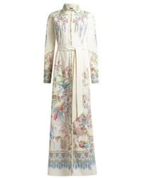 Etro - Floral-Printed Shirt Maxi Dress - Lyst