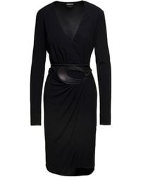 Tom Ford - V-Neck Belted Wrap Dress - Lyst