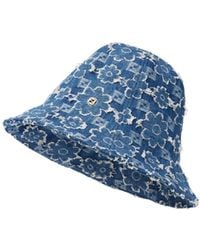 Fendi - Floral Detailed Denim Bucket Hat - Lyst