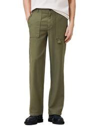 AllSaints - Logo Patch Straight-Leg Trousers - Lyst