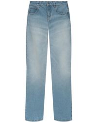 Victoria Beckham - Logo Patch Straight-Leg Jeans - Lyst