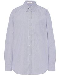 The Row - Gavina Striped Cotton Shirt - Lyst