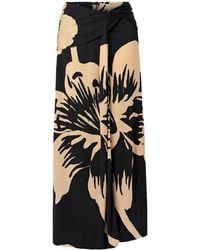 Johanna Ortiz - Luminosity Draped Floral-Print Stretch-Jersey Maxi Skirt - Lyst