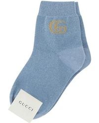 Gucci - Intarsia-Knit Logo Ankle Socks - Lyst