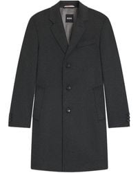 BOSS - Buttoned Coat - Lyst