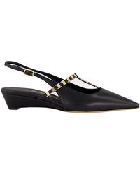 Ferragamo - Ardea Chain-Link Slingback Pumps - Lyst