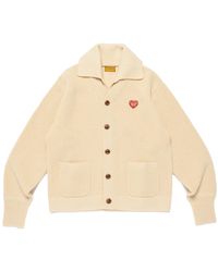 Human Made - Heart-Patch Wool Cardigan - Lyst