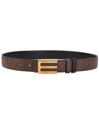 Etro - Reversible Paisley Leather Belt - Lyst