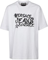 Versace Jeans Couture - Logo-Print Cotton T-Shirt - Lyst