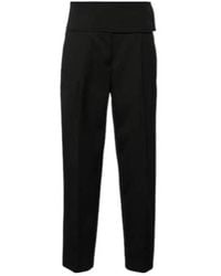 Jil Sander - High-Rise Wool Wide-Leg Pants - Lyst