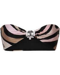 PUCCI - Marble Bikini Top - Lyst