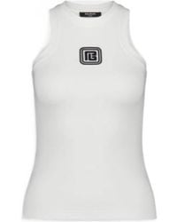 Balmain - Retro Pb Tank Top - Lyst