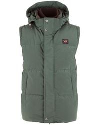Paul & Shark - Logo Patch Hooded Down Jacket - Lyst