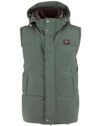 Paul & Shark - Logo Patch Hooded Down Jacket - Lyst