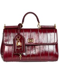 Dolce & Gabbana - Logo Plaque Medium My Sicily Eel Handbag - Lyst