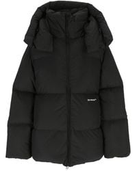 Off-White c/o Virgil Abloh - Logo Printed Long-Sleeved Padded Jacket - Lyst