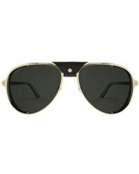 Cartier - Aviator Frame Sunglasses - Lyst