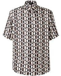Fendi - All-Over Logo Printed Short Sleeved Shirt - Lyst