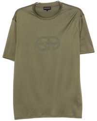 Emporio Armani - Logo-Print Short-Sleeve T-Shirt - Lyst