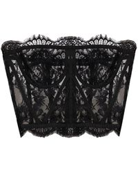 Dolce & Gabbana - Floral Lace Corset Top - Lyst