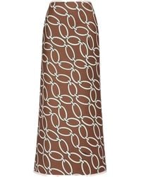 Valentino - All-Over Printed High Waist Skirt - Lyst