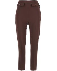 Elisabetta Franchi - High-Waist Trousers - Lyst