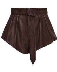 Magda Butrym - Flared Leather Shorts - Lyst