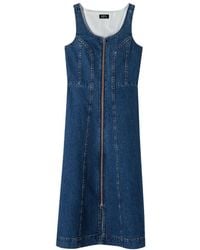A.P.C. - Ally Denim Maxi Dress - Lyst