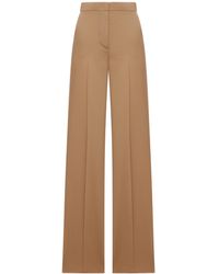 Max Mara - Straight-Leg Light Wool Trousers - Lyst
