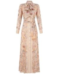 Zimmermann - Rebellion Pussybow Shirt Dress - Lyst