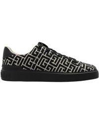 Balmain - B-Court Trainers With Jacquard Monogram - Lyst